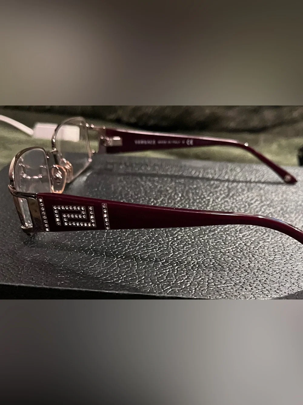 AUTHENTIC VERSACE FRAME original burgundy gold